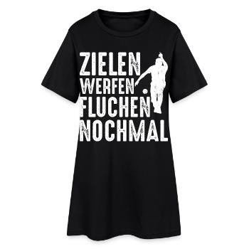 Zielen Werfen Fluchen Nochmal Spruch Bouler - Frauen T-Shirt-Kleid - Schwarz - Vorne