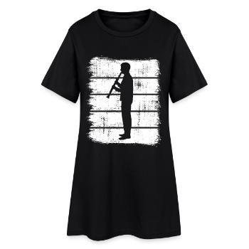 Drôle de clarinettiste - Robe T-shirt Femme - noir - Devant