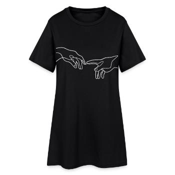 La création des mains d’Adam - Robe T-shirt Femme - noir - Devant