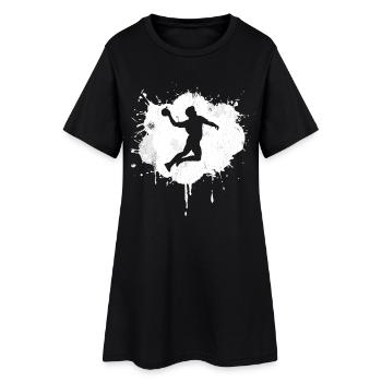 Drôle de handballeur - Robe T-shirt Femme - noir - Devant