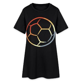 Ballon de handball vintage - Robe T-shirt Femme - noir - Devant