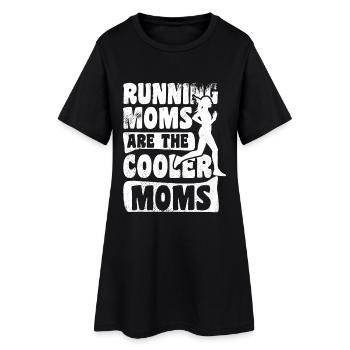 Maman coureuse - Robe T-shirt Femme - noir - Devant