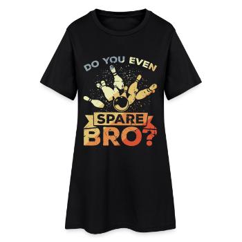 Bowler Spruch - Frauen T-Shirt-Kleid - Schwarz - Vorne