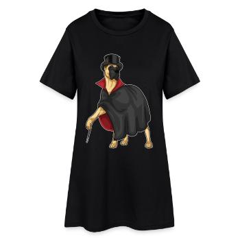 Baguette magique du grand danois - Robe T-shirt Femme - noir - Devant