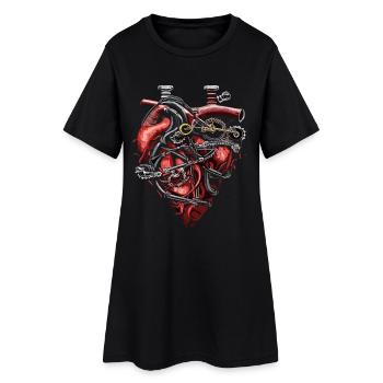 Cœur mécanique Cœur de vélo - Robe T-shirt Femme - noir - Devant