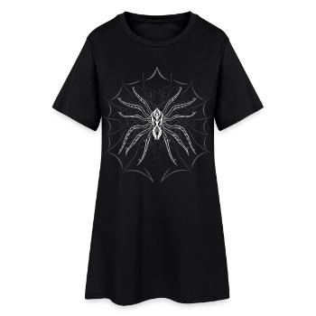 Tribal araignée ornement gothique Halloween tatouage - Robe T-shirt Femme - noir - Devant