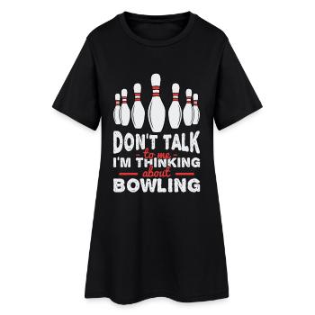 Je pense au bowling - Robe T-shirt Femme - noir - Devant