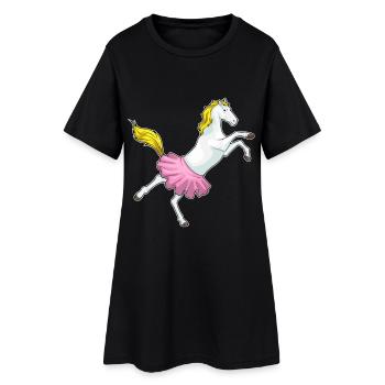 Horse Ballerina Ballet Dance - Women’s T-Shirt Dress - black - Front