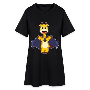 Girafe Vampire d’Halloween - Robe T-shirt Femme - noir - Devant