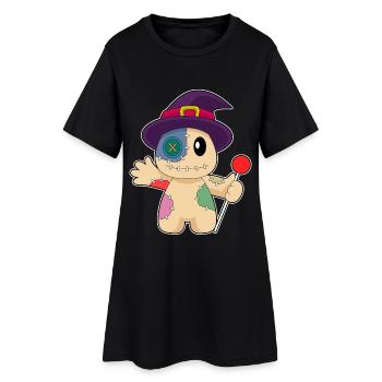 Poupée vaudou Halloween - Robe T-shirt Femme - noir - Devant