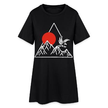 The Roof of the World (White) - Women’s T-Shirt Dress - black - Front