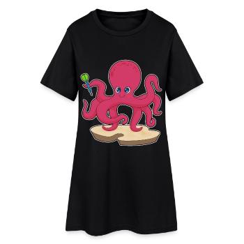 Octopus Dart Dart - Robe T-shirt Femme - noir - Devant