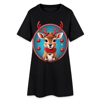 Bébés rennes - Robe T-shirt Femme - noir - Devant