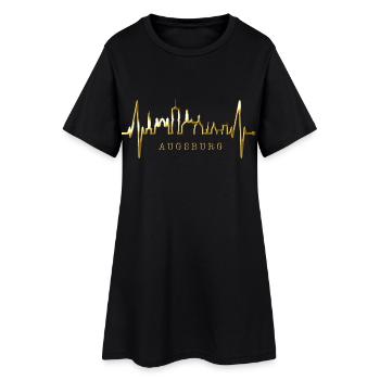 Augsburg Skyline Heartbeat Fan J’aime Augsburger - Robe T-shirt Femme - noir - Devant
