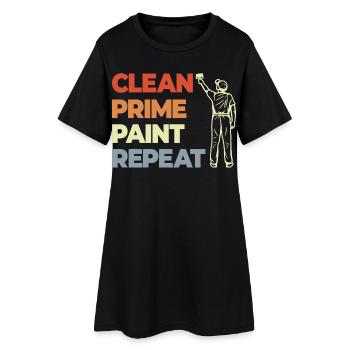 Répéter la peinture Clean Prime - Robe T-shirt Femme - noir - Devant