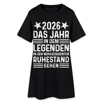 2026 Jahr Legende wohlverdienter Ruhestand Rentner - Frauen T-Shirt-Kleid - Schwarz - Vorne