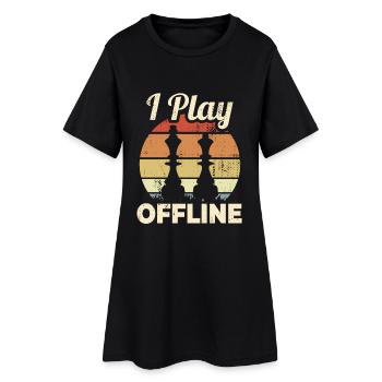 Chess Player Quote - Women’s T-Shirt Dress - black - Front
