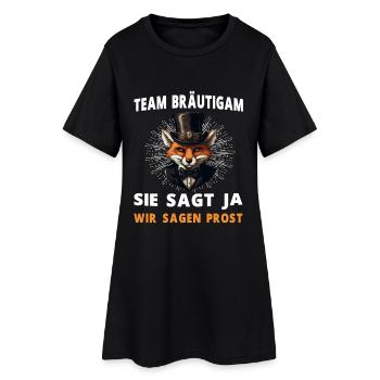 Lustiger Junggesellenabschied Bräutigam Hochzeit - Frauen T-Shirt-Kleid - Schwarz - Vorne