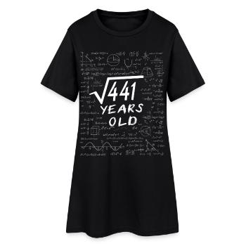 21e Anniversaire 21 ans Racine carrée de 441 math - Robe T-shirt Femme - noir - Devant