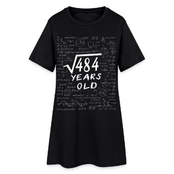 22. Geburtstag 22 Jahre Quadratwurzel aus 484 - Frauen T-Shirt-Kleid - Schwarz - Vorne