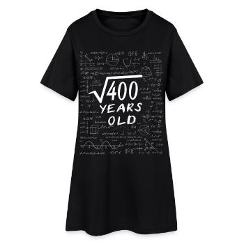20e Anniversaire 20 ans Racine carrée de 400 math - Robe T-shirt Femme - noir - Devant