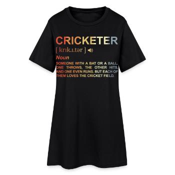 Dictionnaire du joueur de cricket - Robe T-shirt Femme - noir - Devant