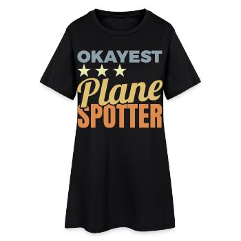 Amateur moyen d’avions - Robe T-shirt Femme - noir - Devant