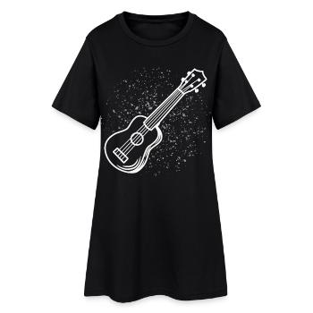Croquis de ukulélé - Robe T-shirt Femme - noir - Devant