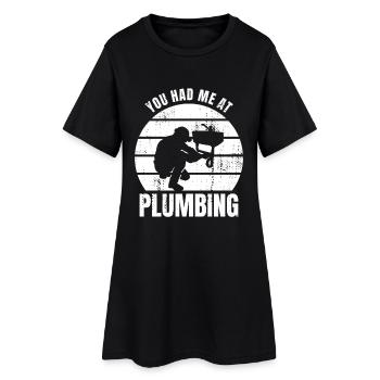 Vous m’avez eu chez le plombier - Robe T-shirt Femme - noir - Devant