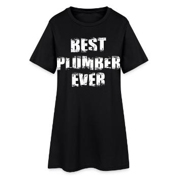 Meilleur plombier de tous les temps - Robe T-shirt Femme - noir - Devant