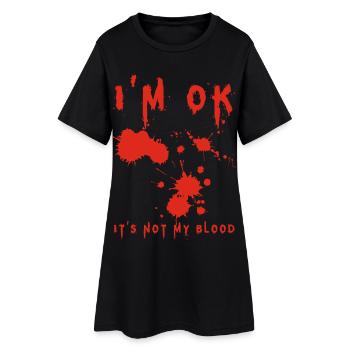 I'm Fine (Englisch) - Frauen T-Shirt-Kleid - Schwarz - Vorne