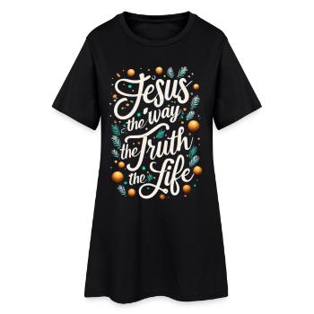 Jesus The Way The Truth The Life - Women’s T-Shirt Dress - black - Front