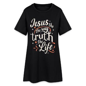 Jésus Le Chemin de la Vérité Vivre - Robe T-shirt Femme - noir - Devant