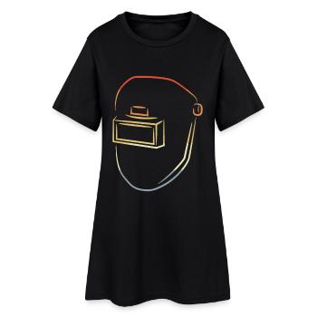 Dessin de masque de soudage - Robe T-shirt Femme - noir - Devant
