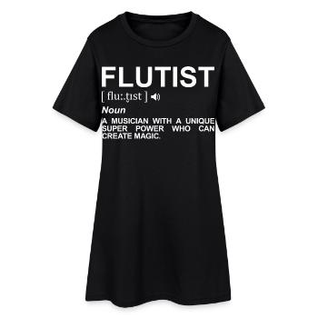 Flutist Definition - Women’s T-Shirt Dress - black - Front