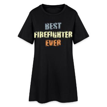Meilleur pompier - Robe T-shirt Femme - noir - Devant