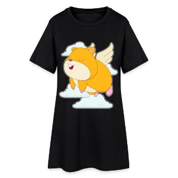 Hamster Clouds - Women’s T-Shirt Dress - black - Front