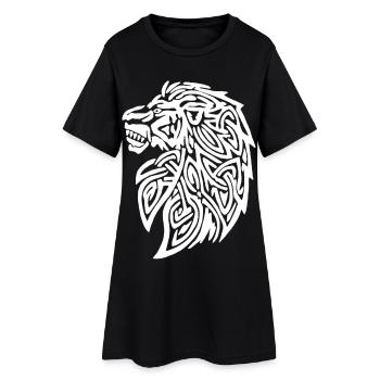 Lion tribal - Robe T-shirt Femme - noir - Devant