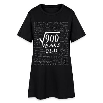 30th Birthday 30 years Square root of 900 math - Women’s T-Shirt Dress - black - Front
