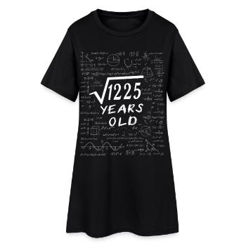 35th Birthday 35 years Square root of 1225 math - Women’s T-Shirt Dress - black - Front