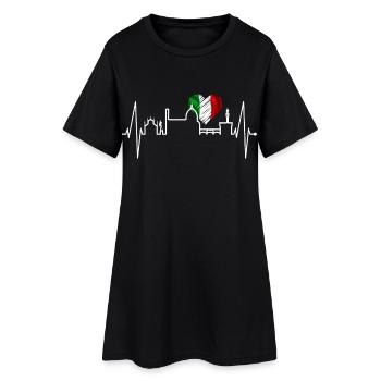 Florence Skyline Italie Heartbeat I Love Firenze - Robe T-shirt Femme - noir - Devant