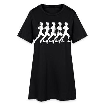 Running Girls - Women’s T-Shirt Dress - black - Front