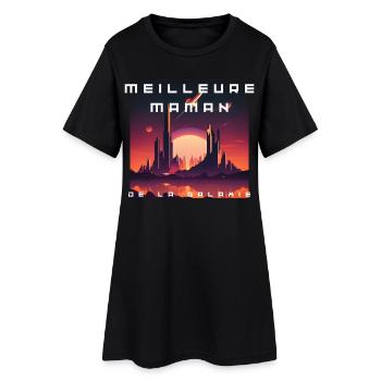 Meilleure Maman Galactique - Robe T-shirt Femme - noir - Devant