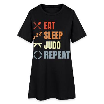 Routine de judo amusante - Robe T-shirt Femme - noir - Devant