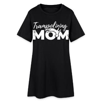 Trampolinspringer Mama - Frauen T-Shirt-Kleid - Schwarz - Vorne