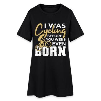 Drôle de dicton cycliste - Robe T-shirt Femme - noir - Devant
