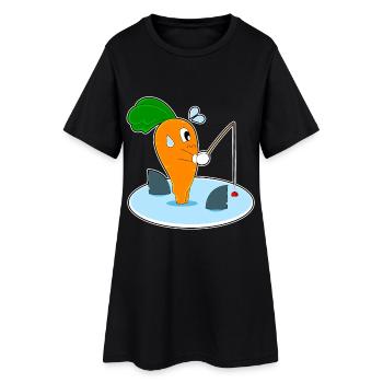 Pêche à la canne à pêche Carrot Angler - Robe T-shirt Femme - noir - Devant