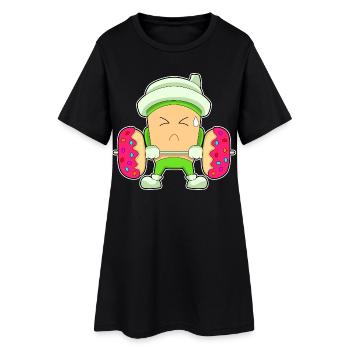 Bodybuilder Café Bodybuilder Barbell Bodybuilding - Robe T-shirt Femme - noir - Devant