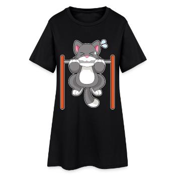 Culturisme Chat Culturisme Culturisme - Robe T-shirt Femme - noir - Devant
