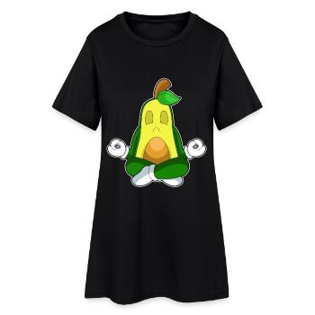 Yoga à l’avocat Fitness Méditation - Robe T-shirt Femme - noir - Devant